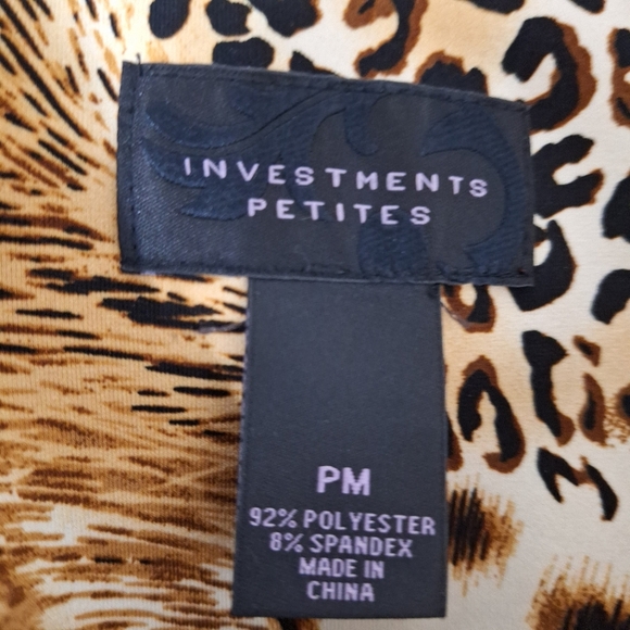 Investments Brown Tan Animal Print Mobwife Front Zip Jacket Size MP - Picture 12 of 13